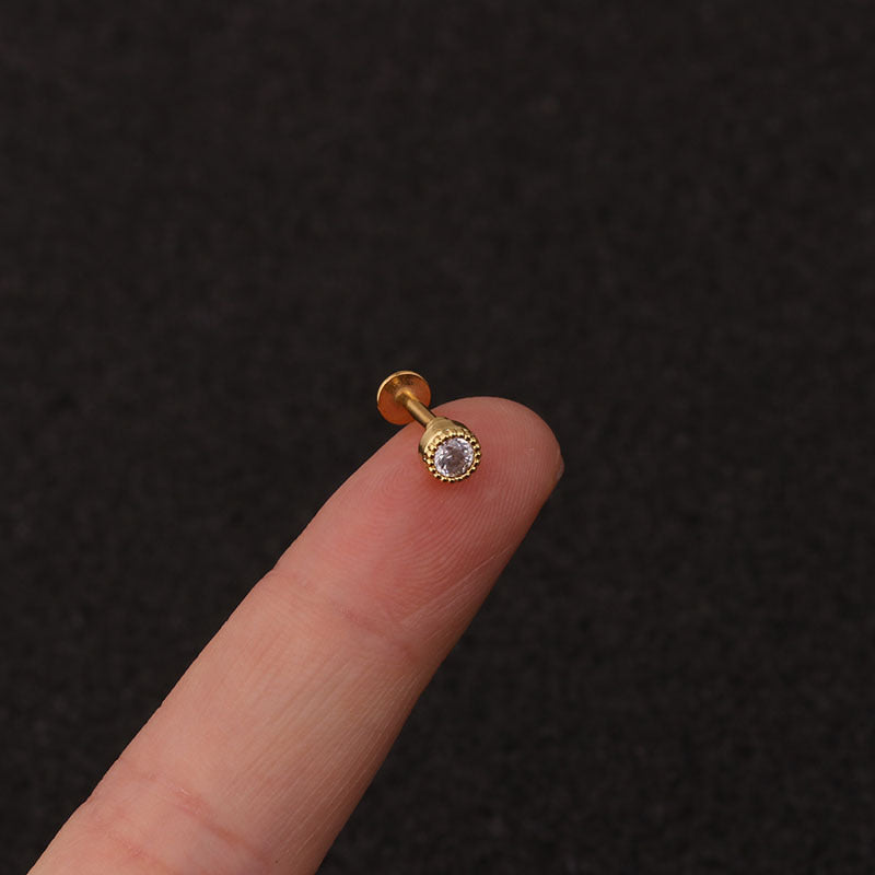 16G Labret Back Earrings, Push Pin Earrings, Flat Back Stud | HSPJ217