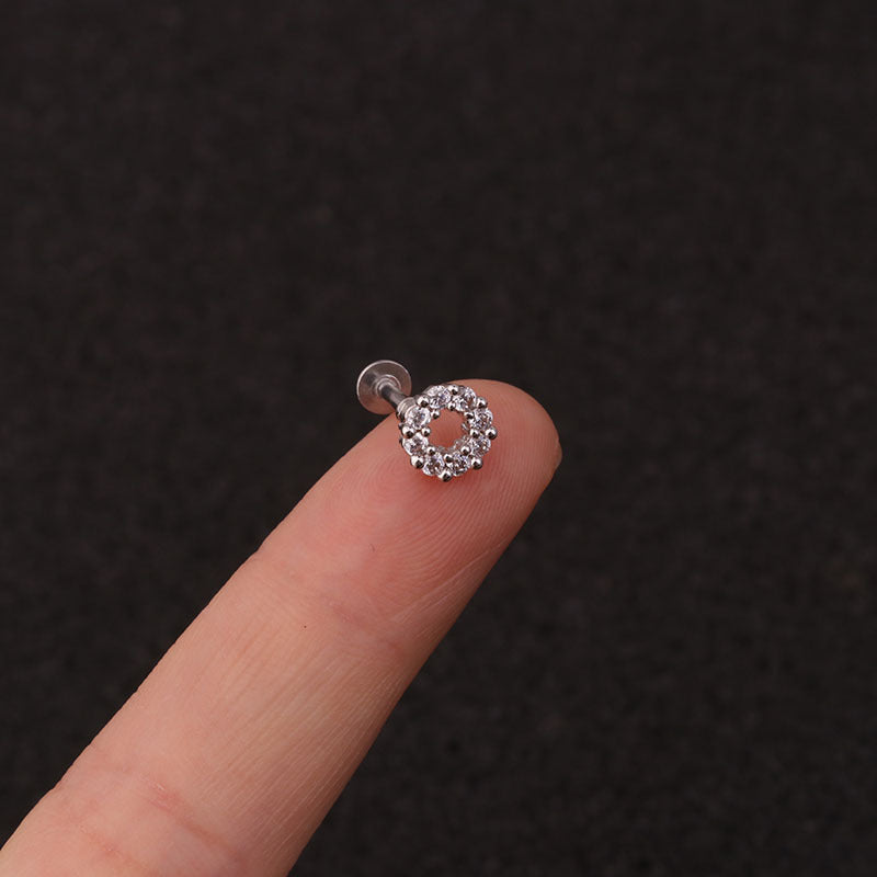 16G Flat Back Tiny Stud Labret Back Earrings, Lip Ring | HSPJ218