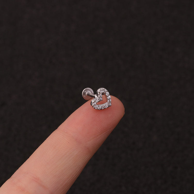 16G Flat Back Tiny Stud Labret Back Earrings, Lip Ring | HSPJ218