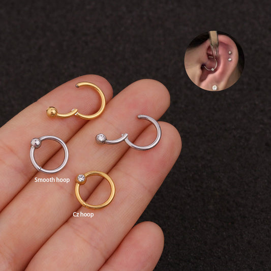 16G Surgical Steel Cartilage Minimalist Hoop Earrings | HSPJ227