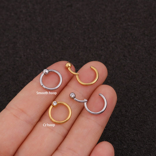 16G Surgical Steel Cartilage Minimalist Hoop Earrings | HSPJ227