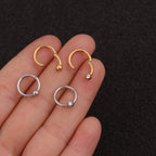 16G Surgical Steel Cartilage Minimalist Hoop Earrings | HSPJ227