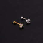 16G Flower Curved Barbell Rook Piercing