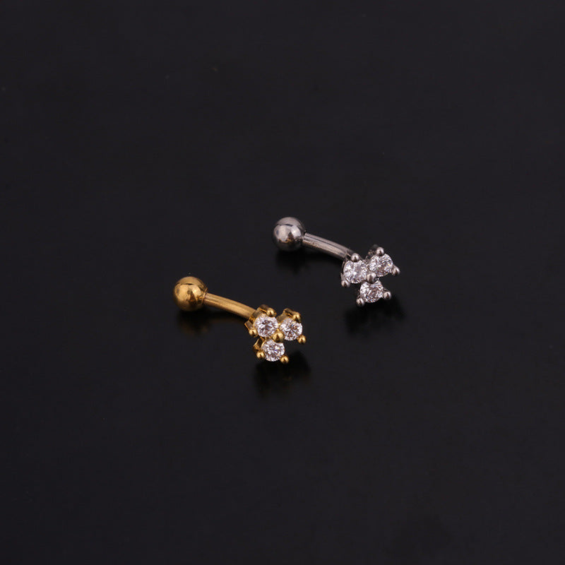 16G Cartilage Daith Earring, Front Back Earrings, Ear Jacket