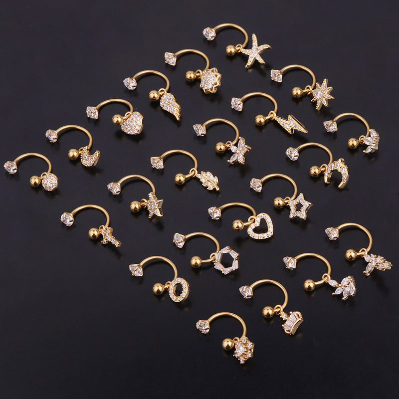 20G Cartilage Cross Front Back Ear Jacket Earrings