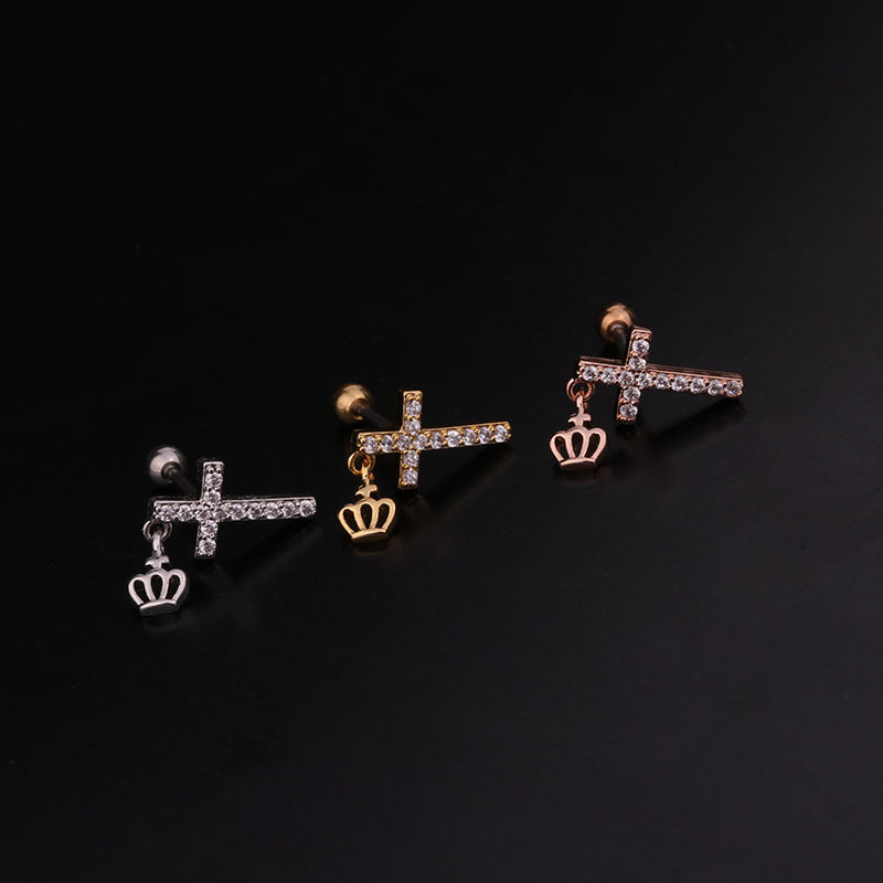 20G Cartilage Tiny Stud Earring Surgical Steel Earrings Celestial Earrings | HSPJ241