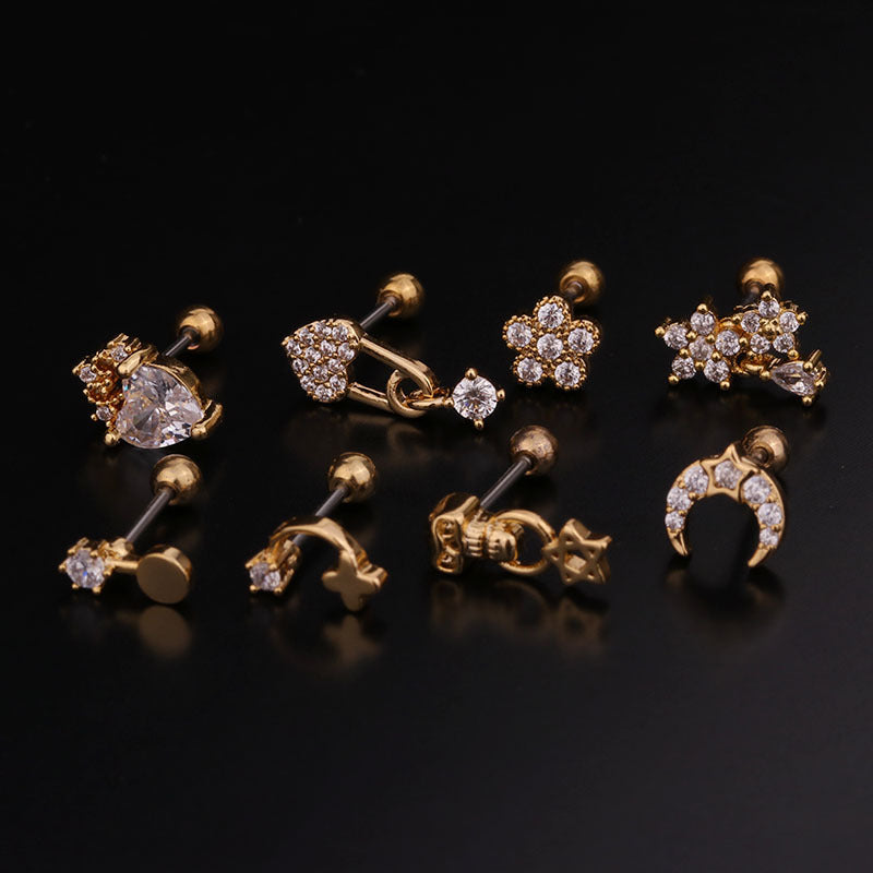20G Cartilage Tiny Stud Earring Conch Tragus Helix Earrings | HSPJ243