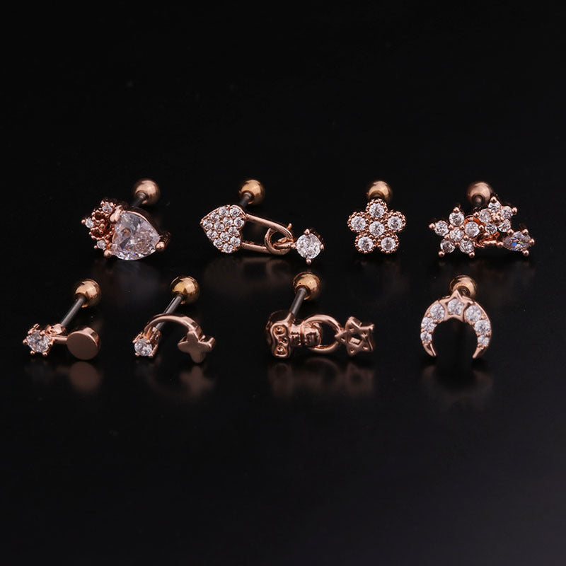 20G Cartilage Tiny Stud Earring Conch Tragus Helix Earrings | HSPJ243