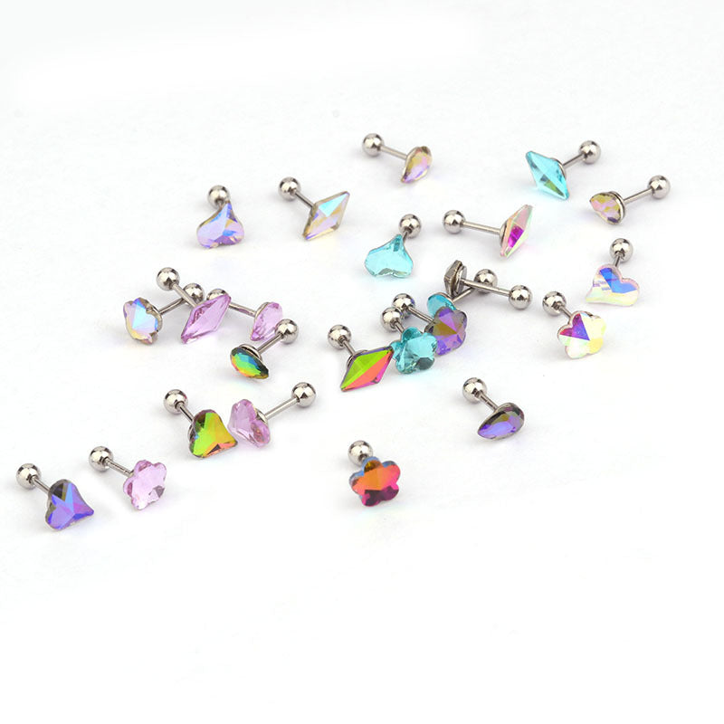 20G Minimal Rainbow Cartilage Tiny Daith Piercings