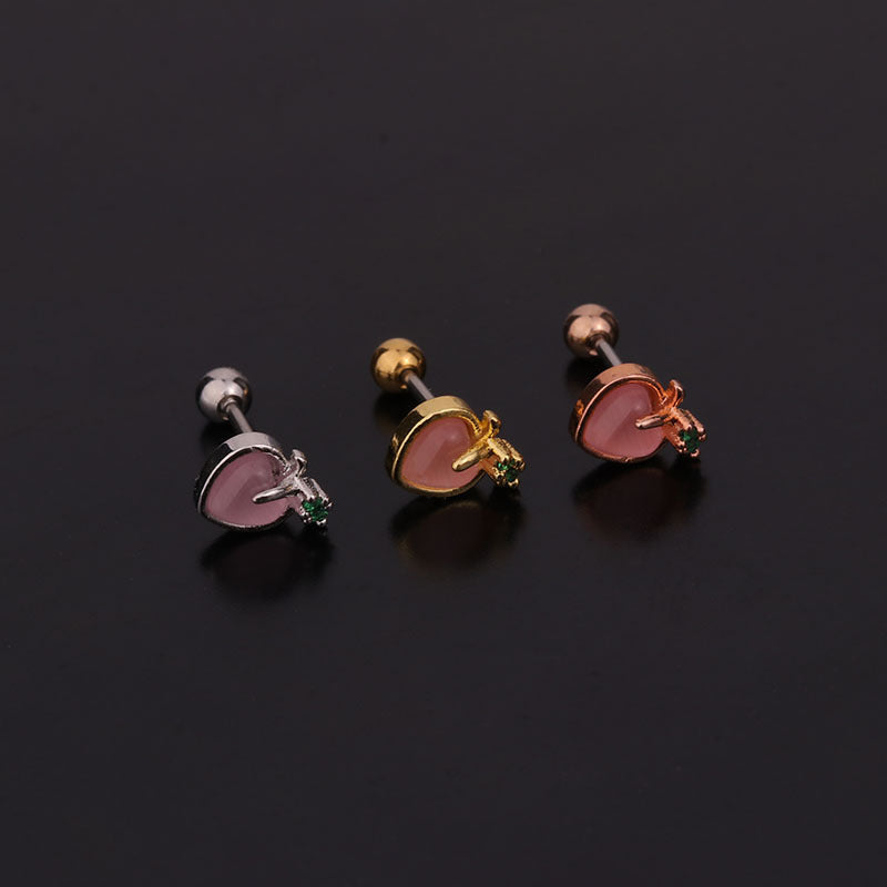 20G Cartilage Tiny Stud Earring, Fruit Stud Earrings | HSPJ253