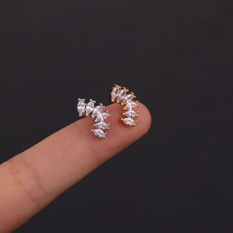 16G Cartilage Tiny Stud Earring, Flower Stud Earrings