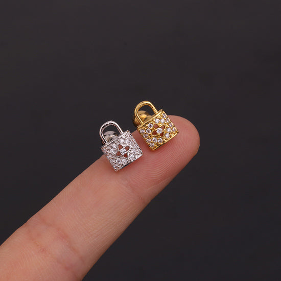 16G Lock Cartilage Conch Earrings