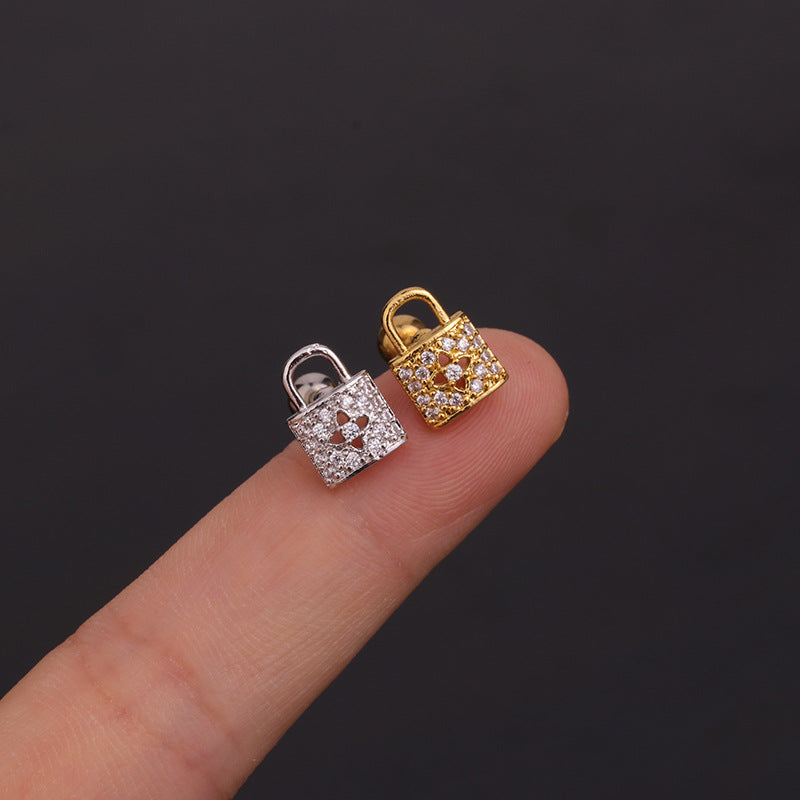 16G Lock Cartilage Conch Earrings