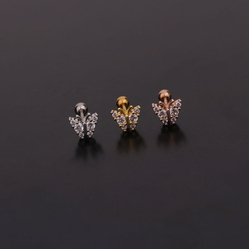 20 Gauge butterfly Helix Tragus Stud