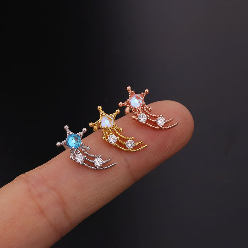 AB Zircon Star Daith Helix Piercing Stud