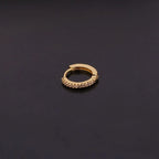 18K Gold Key and Lock Huggies Earring Hoop