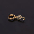 18K Gold SeahorseHuggies Earring Hoop