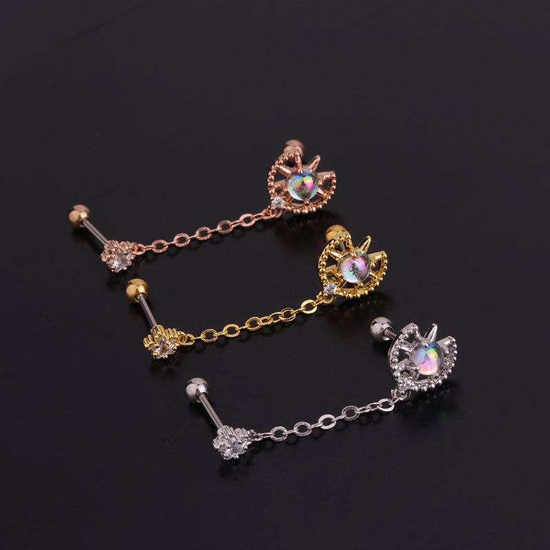 20G Planet Double Ear Piercing Earrings