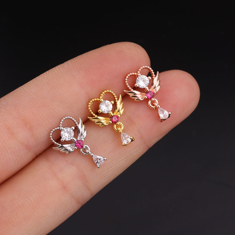 20G Celestial Two Hole Upper Lobe Piercings | HSPJ268