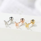 cartilage earrings, piercing jewelry, cartilage piercing, body jewelry, helix piercing, helix earrings, tragus piercing, butterfly earrings