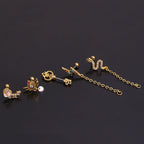 20G Thunder Bolt Dangle Conch Piercing