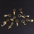 18K Gold Cartilage Seahorse Huggies Hoop | HSPJ277