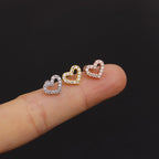 20G Cartilage Tiny Stud Earring Moon Earrings Flower Earrings | HSPJ285