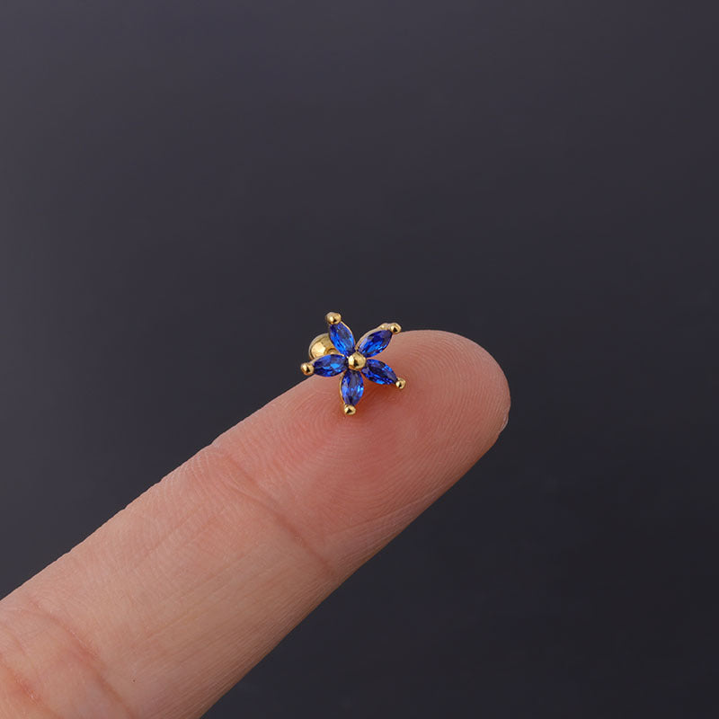 cartilage earrings, piercing jewelry, cartilage piercing, body jewelry, helix piercing, helix earrings, tragus piercing, flower earrings, flower cartilage earrings