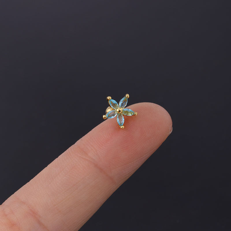 cartilage earrings, piercing jewelry, cartilage piercing, body jewelry, helix piercing, helix earrings, tragus piercing, flower earrings, flower cartilage earrings