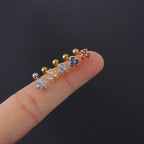 cartilage earrings, piercing jewelry, cartilage piercing, body jewelry, helix piercing, helix earrings, tragus piercing, flower earrings, flower cartilage earrings