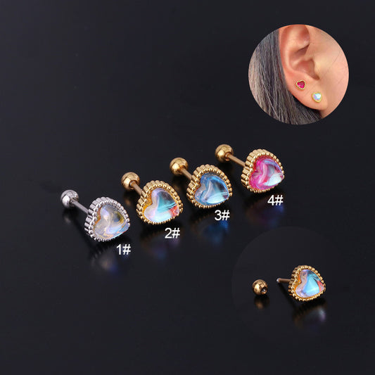 20G Cartilage Tiny Stud Earring Heart Stud Earrings | HSPJ306