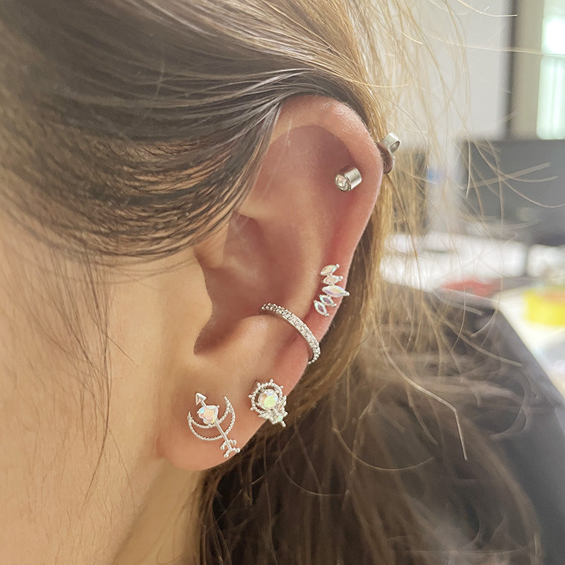 cartilage earrings, piercing jewelry, cartilage piercing, body jewelry, helix piercing, helix earrings, tragus piercing, cute earrings, heart earrings