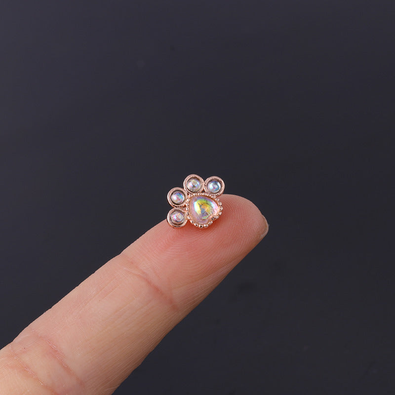20G Cartilage Tiny Stud Earring Cute Opal Stud Earrings | HSPJ310