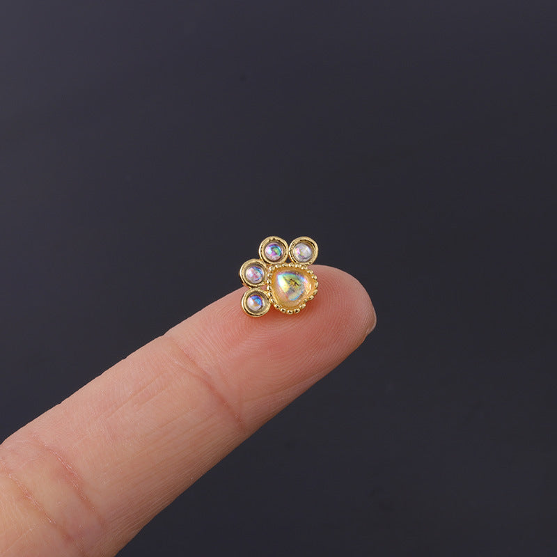 20G Cartilage Tiny Stud Earring Cute Opal Stud Earrings | HSPJ310