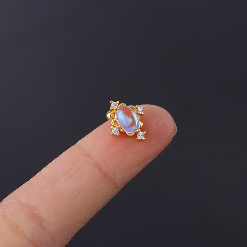 20G Cartilage Tiny Stud Earring Cute Opal Stud Earrings | HSPJ310