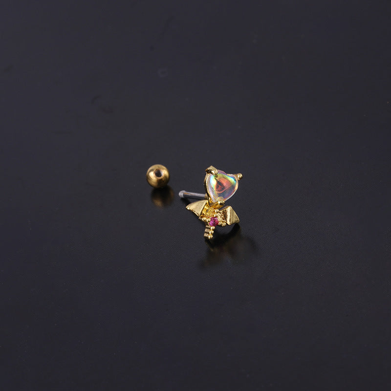 20G Cartilage Tiny Stud Earring Cute Opal Stud Earrings | HSPJ310