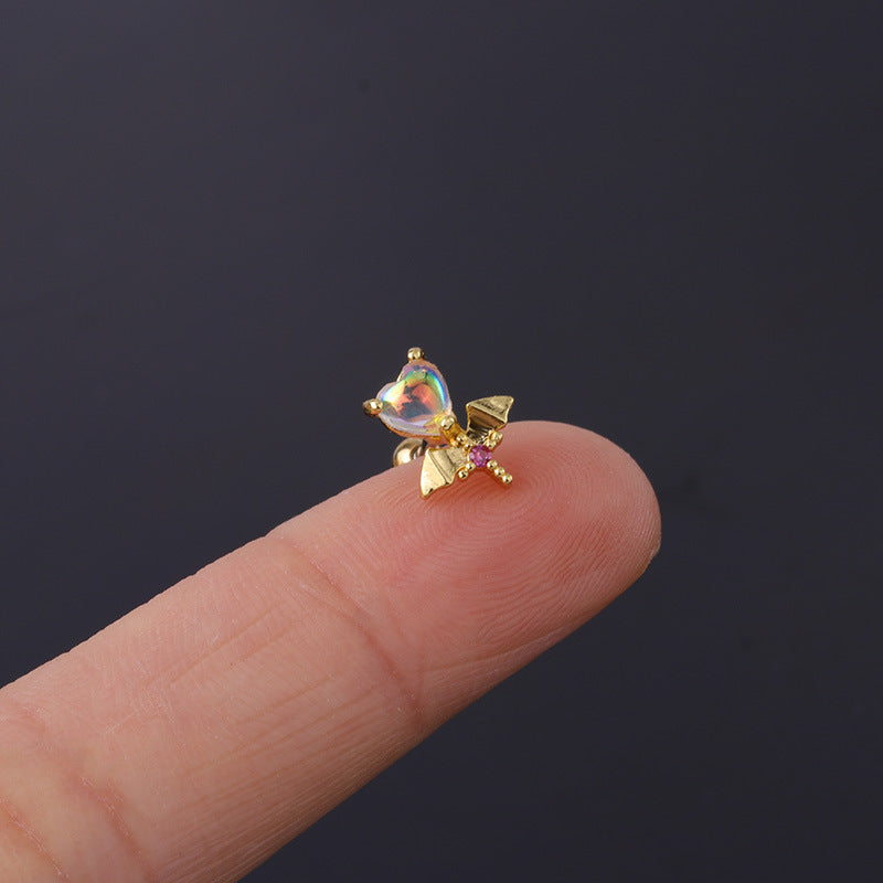 20G Cartilage Tiny Stud Earring Cute Opal Stud Earrings | HSPJ310
