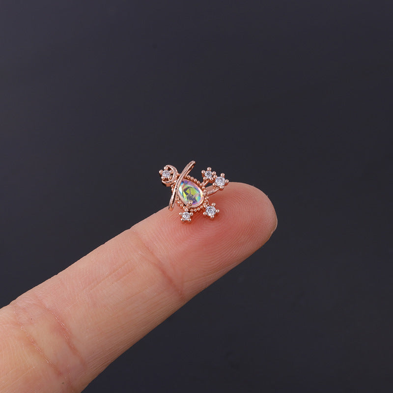 20G Cartilage Tiny Stud Earring Cute Opal Stud Earrings | HSPJ310