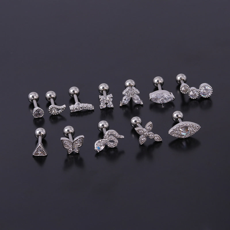 1.2mm Marquise Geometry Daith Stud Piercings | HSPJ316