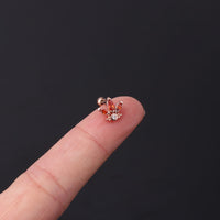 20G Cross Cartilage Two Holes Helix Stud Earrings