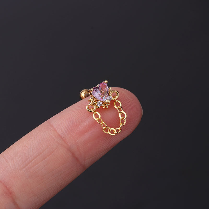 cartilage earrings, piercing jewelry, cartilage piercing, body jewelry, helix piercing, helix earrings, tragus piercing, heart earrings