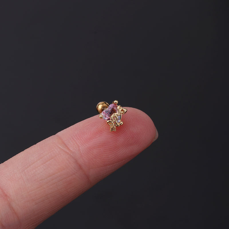cartilage earrings, piercing jewelry, cartilage piercing, body jewelry, helix piercing, helix earrings, tragus piercing, heart earrings