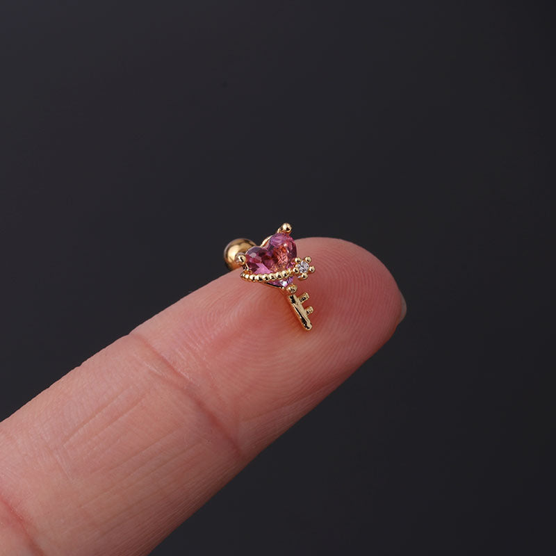 cartilage earrings, piercing jewelry, cartilage piercing, body jewelry, helix piercing, helix earrings, tragus piercing, heart earrings