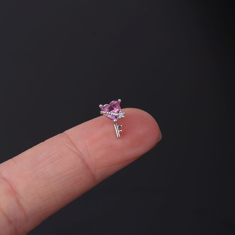 cartilage earrings, piercing jewelry, cartilage piercing, body jewelry, helix piercing, helix earrings, tragus piercing, heart earrings