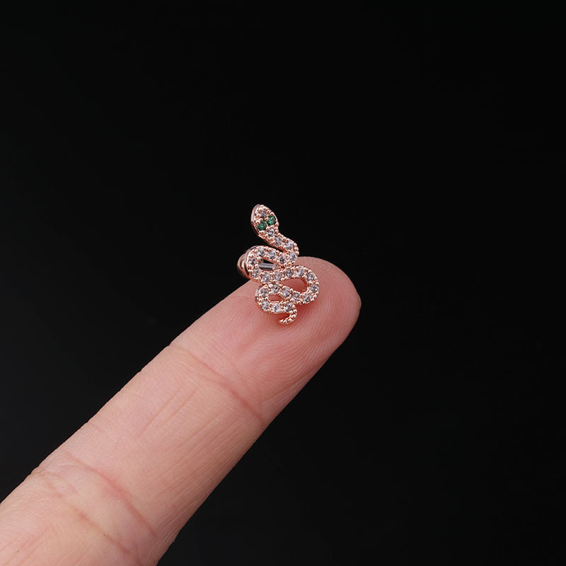 cartilage earrings, piercing jewelry, cartilage piercing, body jewelry, helix piercing, helix earrings, tragus piercing, snake earrings