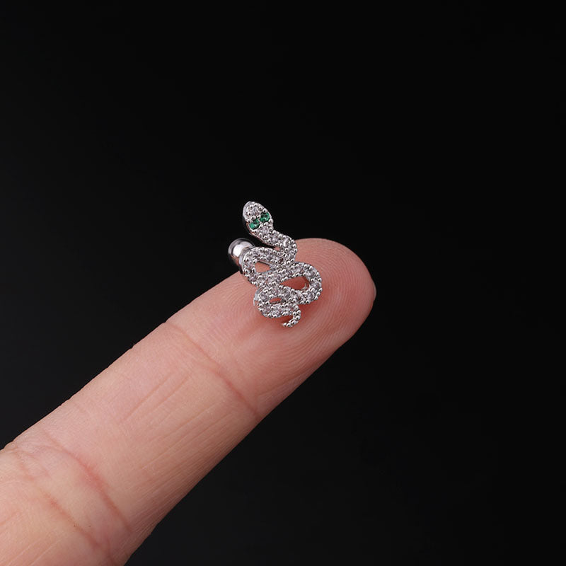 cartilage earrings, piercing jewelry, cartilage piercing, body jewelry, helix piercing, helix earrings, tragus piercing, snake earrings