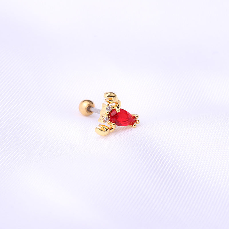 20G Cartilage Tiny Stud Earring Ocean Animal Earrings | HSPJ322
