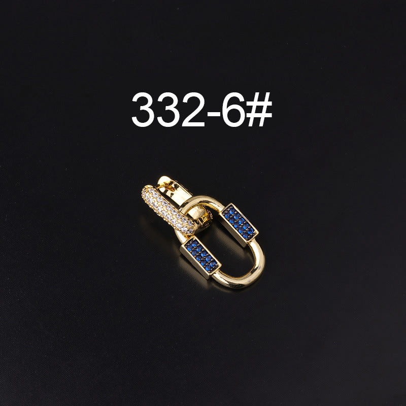 18K Gold Bohemian Chain Link Dangle Huggie Hoops | HSPJ332