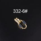 18K Gold Bohemian Chain Link Dangle Huggie Hoops | HSPJ332