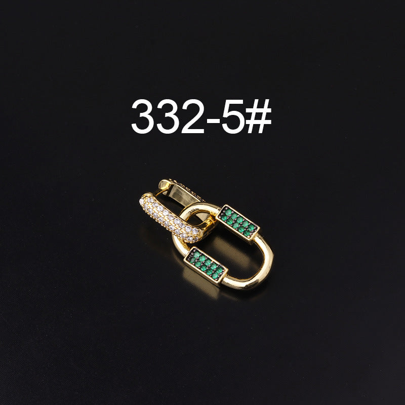 18K Gold Bohemian Chain Link Dangle Huggie Hoops | HSPJ332